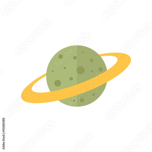 Flat icon - Planet Saturn