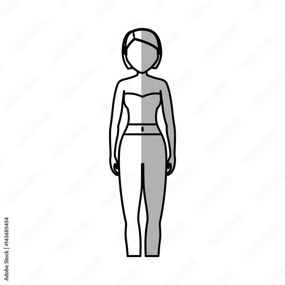 Woman wearing casual clothes cartoon icon over white background. vector illustration Woman wearing casual clothes cartoon icon over white background. vector illustration