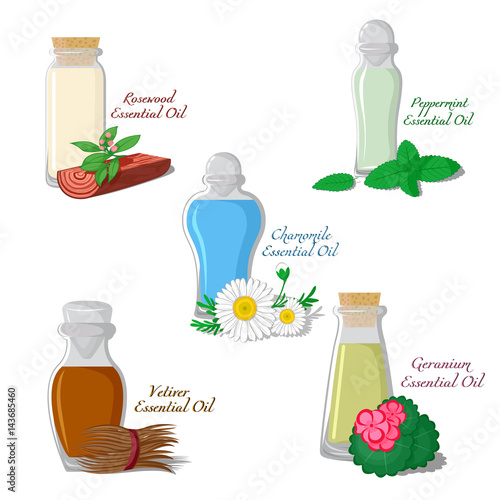 Illustration of essential oils. Part 2