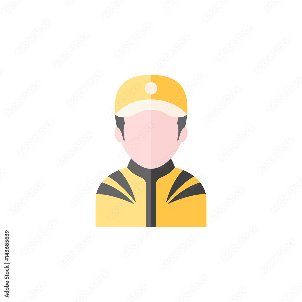 Flat icon - Racer avatar