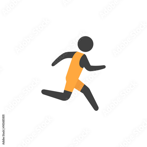 Flat icon - Running athlete