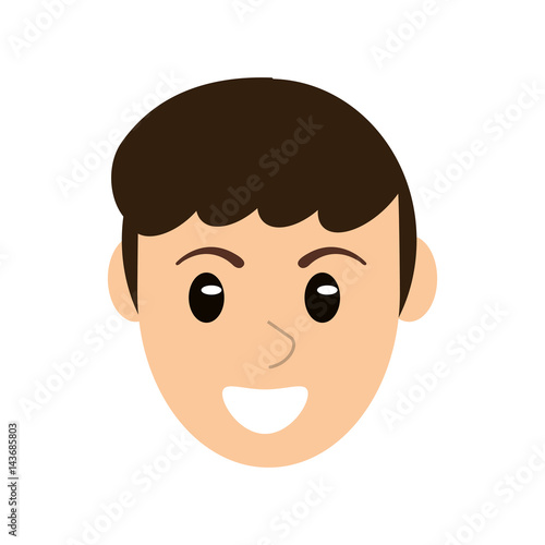 head face man male character vector illustration eps 10