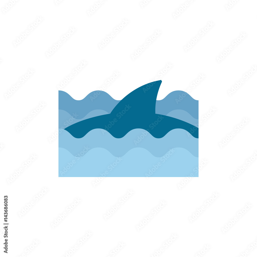 Flat icon - Shark Flat icon - Shark