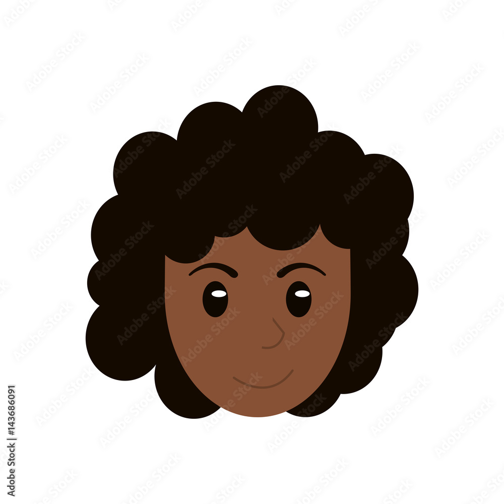 face woman head cartoon vector illustration eps 10