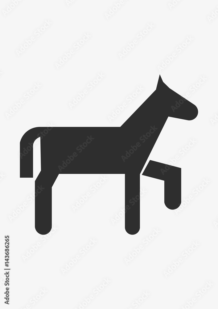 Cartoon horse icon, Vector