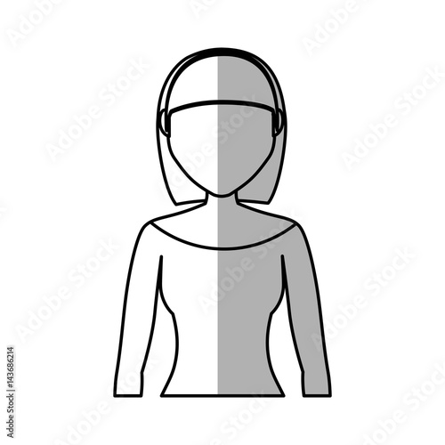 Woman cartoon icon over white background. vector illustration