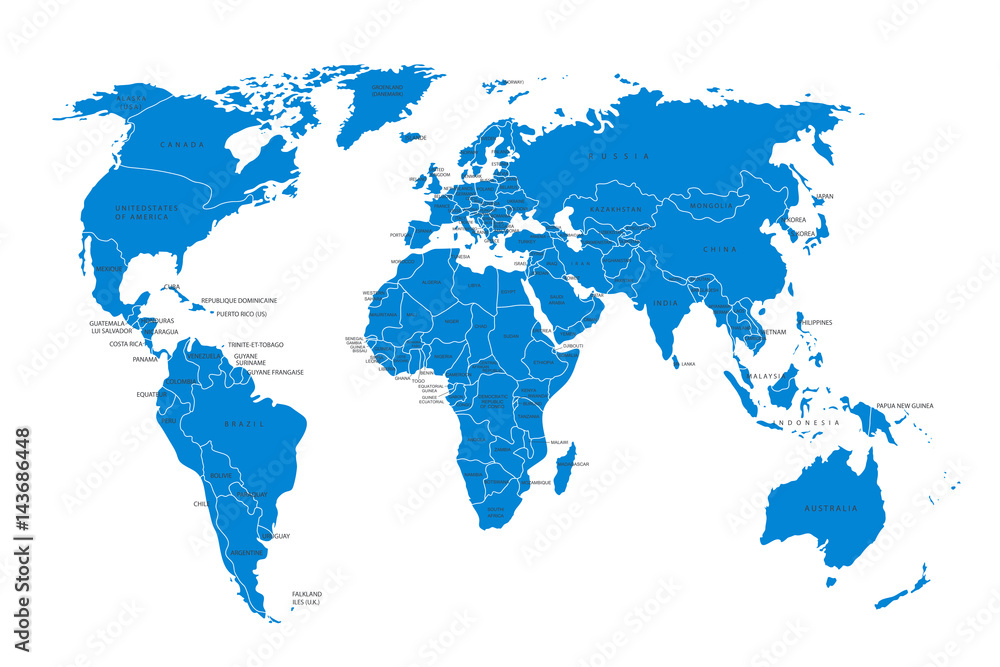 Political map of the world.