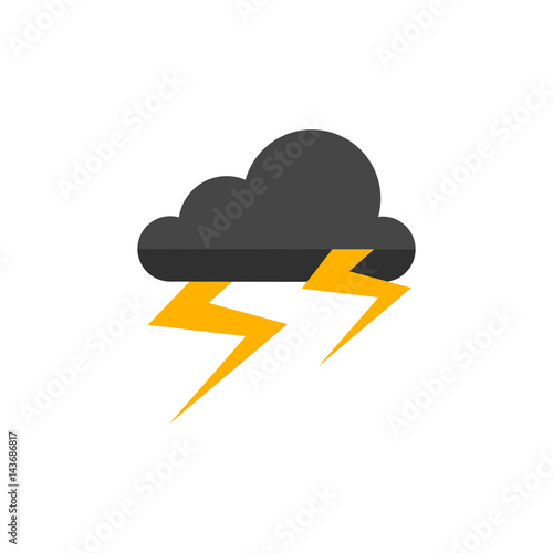 Flat icon - Weather overcast storm
