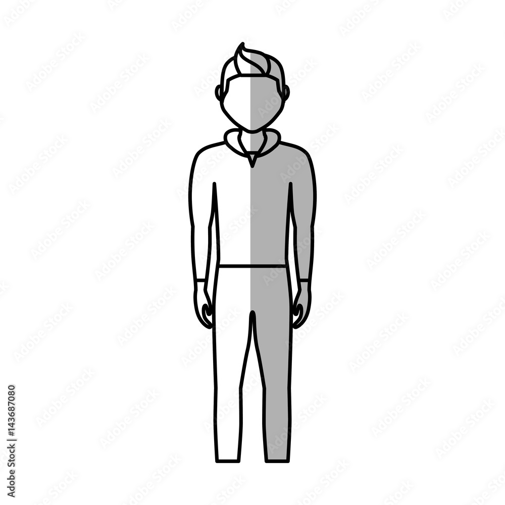 man wearing casual clothes, cartoon icon over white background. vector illustration man wearing casual clothes, cartoon icon over white background. vector illustration