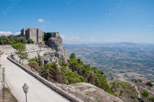 Norman castle or medieval Castle of Venus in Erice, province of Trapani in Sicily, Italy