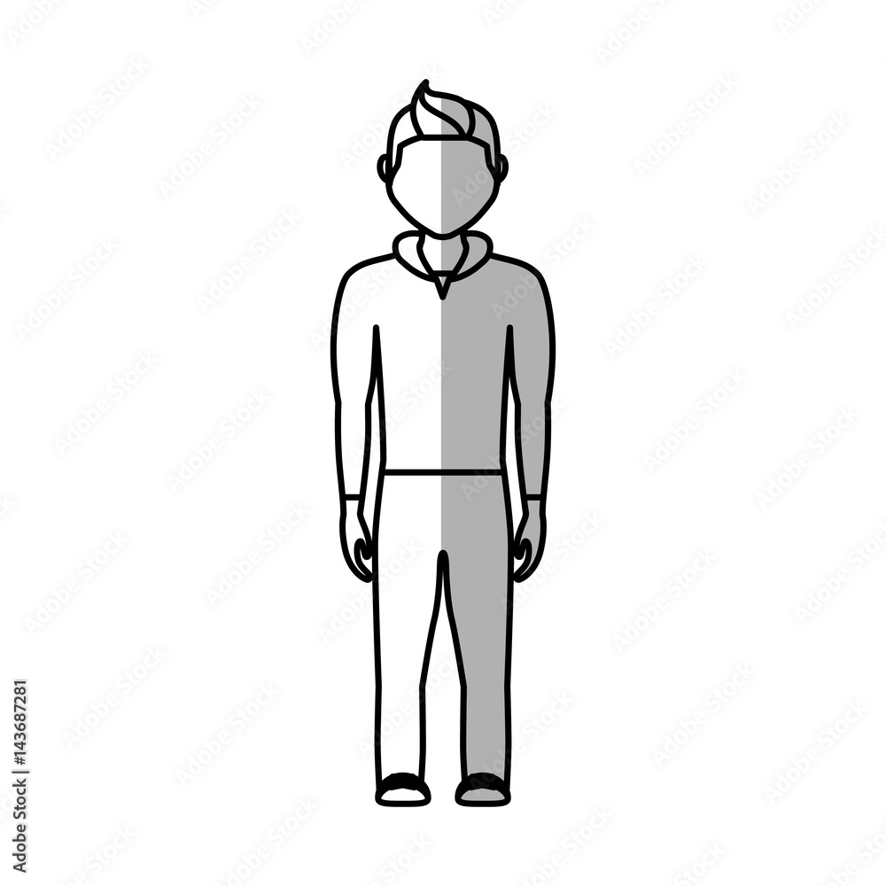 man wearing casual clothes, cartoon icon over white background. vector illustration man wearing casual clothes, cartoon icon over white background. vector illustration