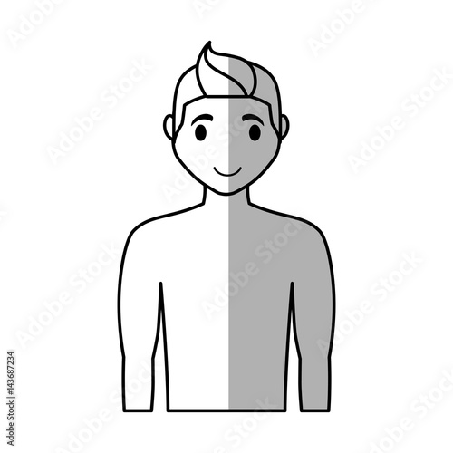 man cartoon icon over white background. vector illustration © djvstock