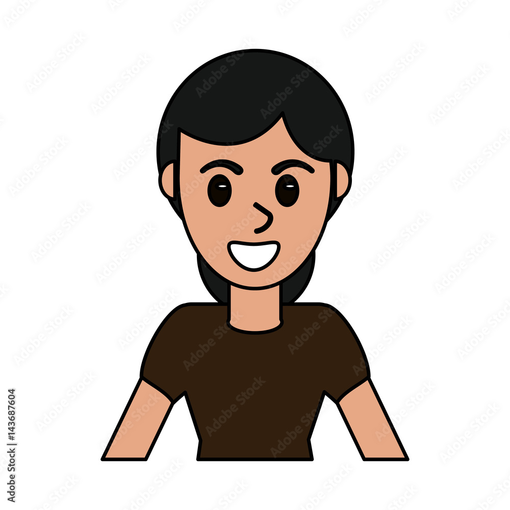 cartoon girl comic image vector illustration eps 10