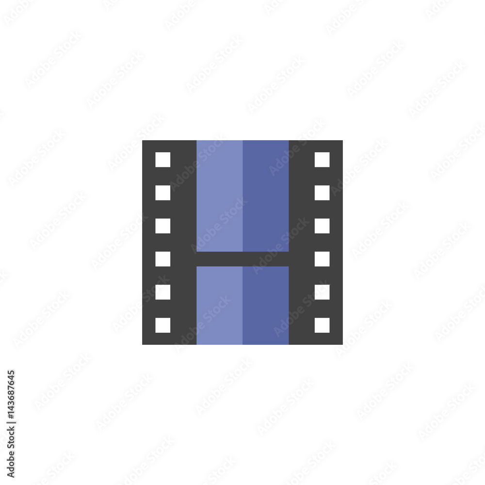 Flat icon - Video file Flat icon - Video file