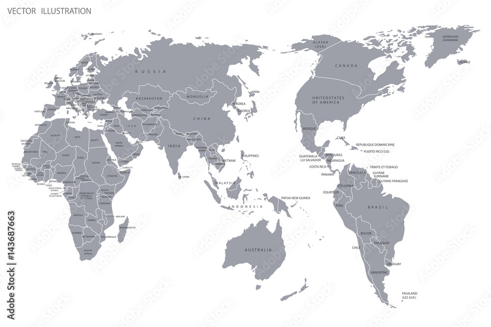 Naklejka Political map of the world.