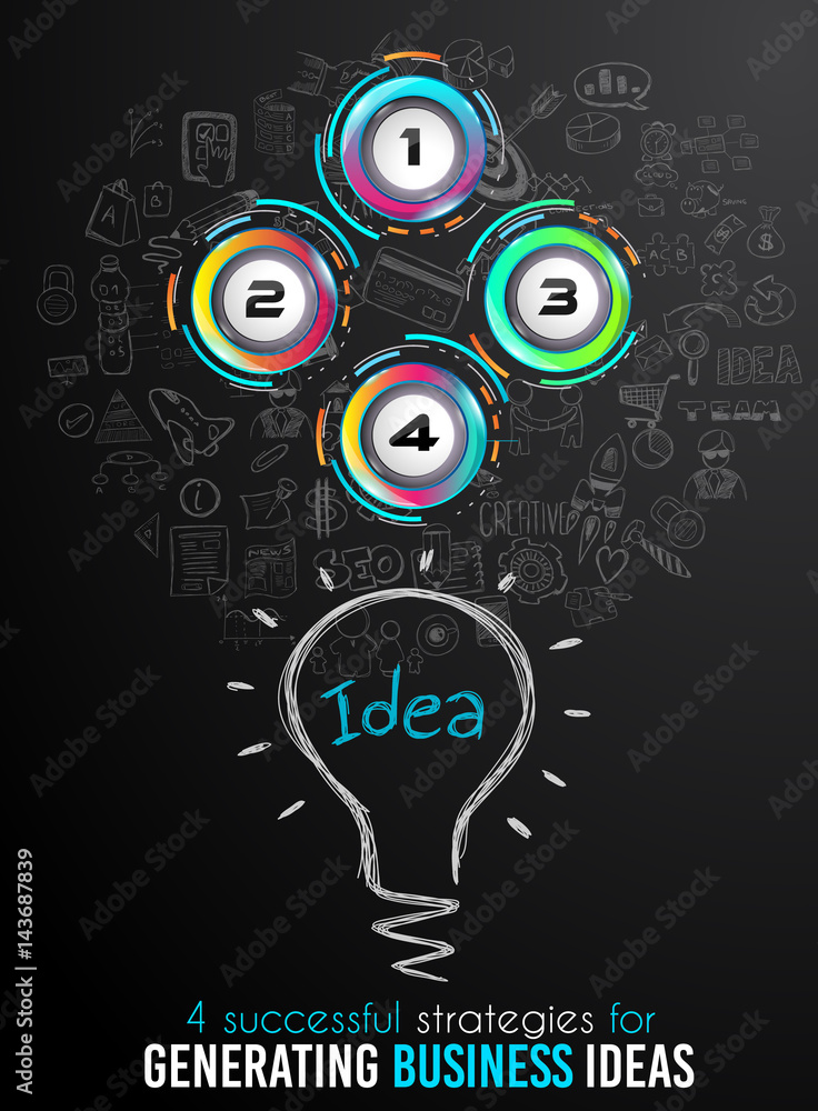 Infograph template with multiple choices and a lot of infographic design elements