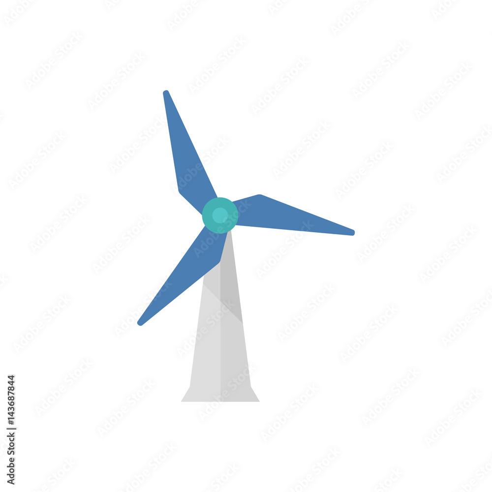 Flat icon - Wind turbine Flat icon - Wind turbine