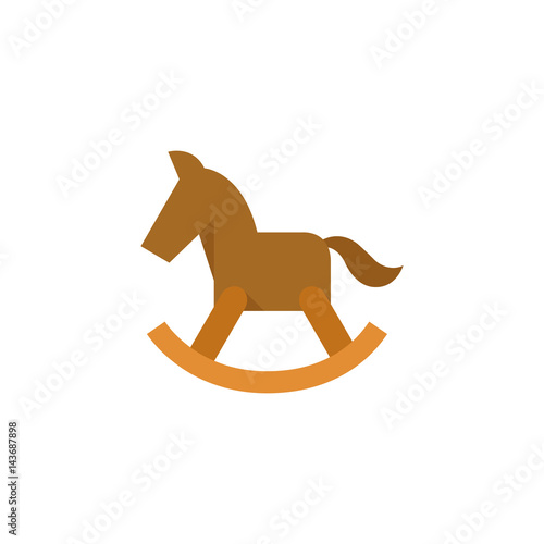 Flat icon - Rocking horse toy