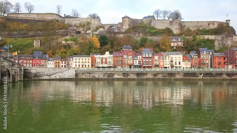 Citadel and buildings on river bank of Meuse river in Namur, Wallonia, Belgium
Citadel and buildings on river bank of Meuse river in Namur, Wallonia, Belgium