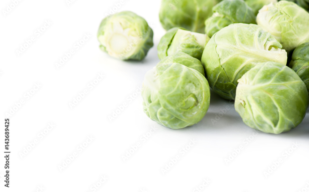 Fresh brussels cabbage isolated Fresh brussels cabbage isolated