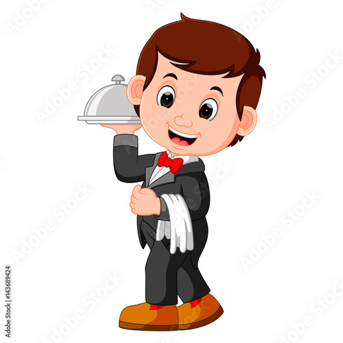 Waiter Restaurant Serving cartoon