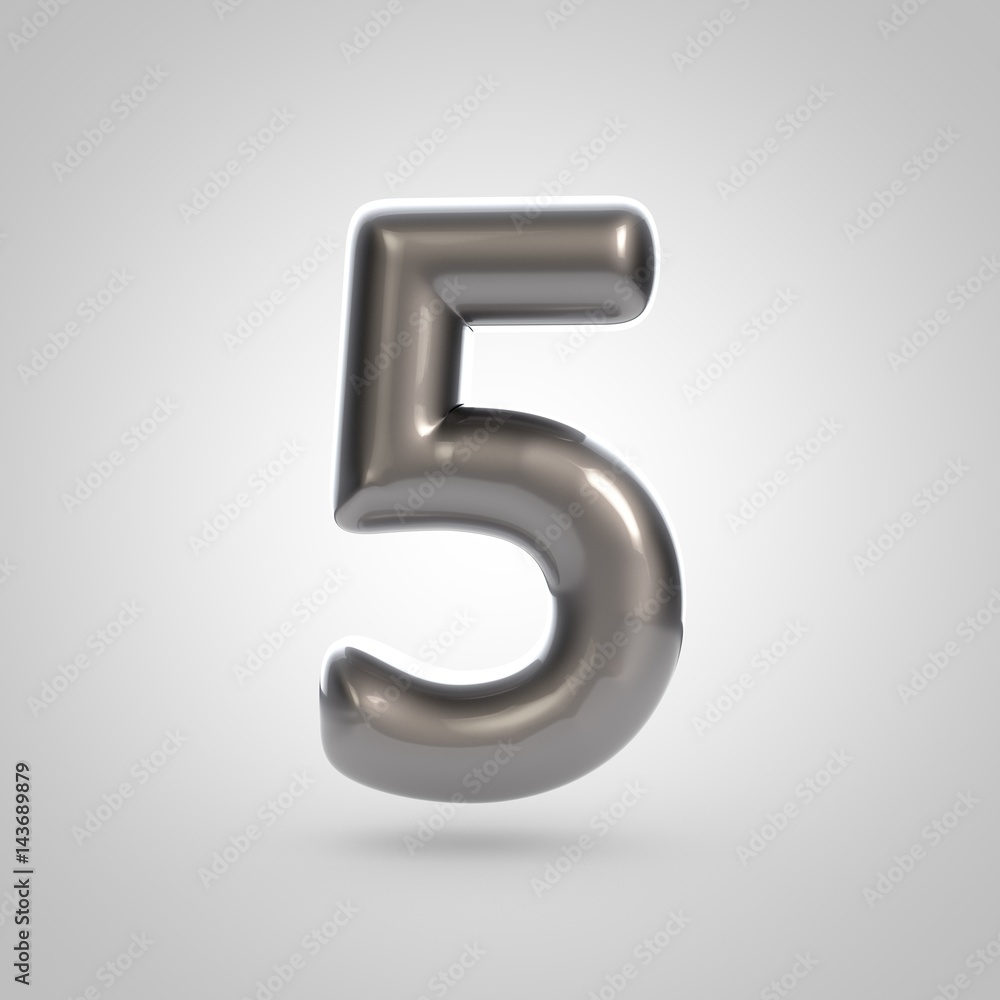 Metallic paint silver number 5 Metallic paint silver number 5
