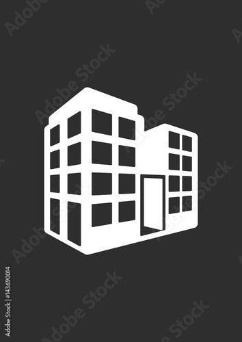 Office block building icon, Vector