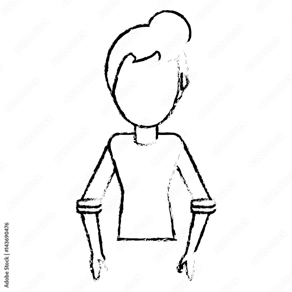 sketchy woman female faceless design vector illustration eps 10 sketchy woman female faceless design vector illustration eps 10
