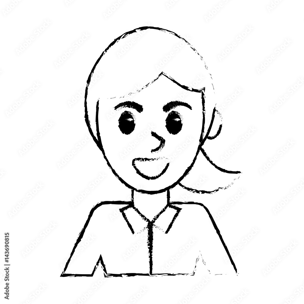 sketch woman portrait smling vector illustration eps 10 sketch woman portrait smling vector illustration eps 10