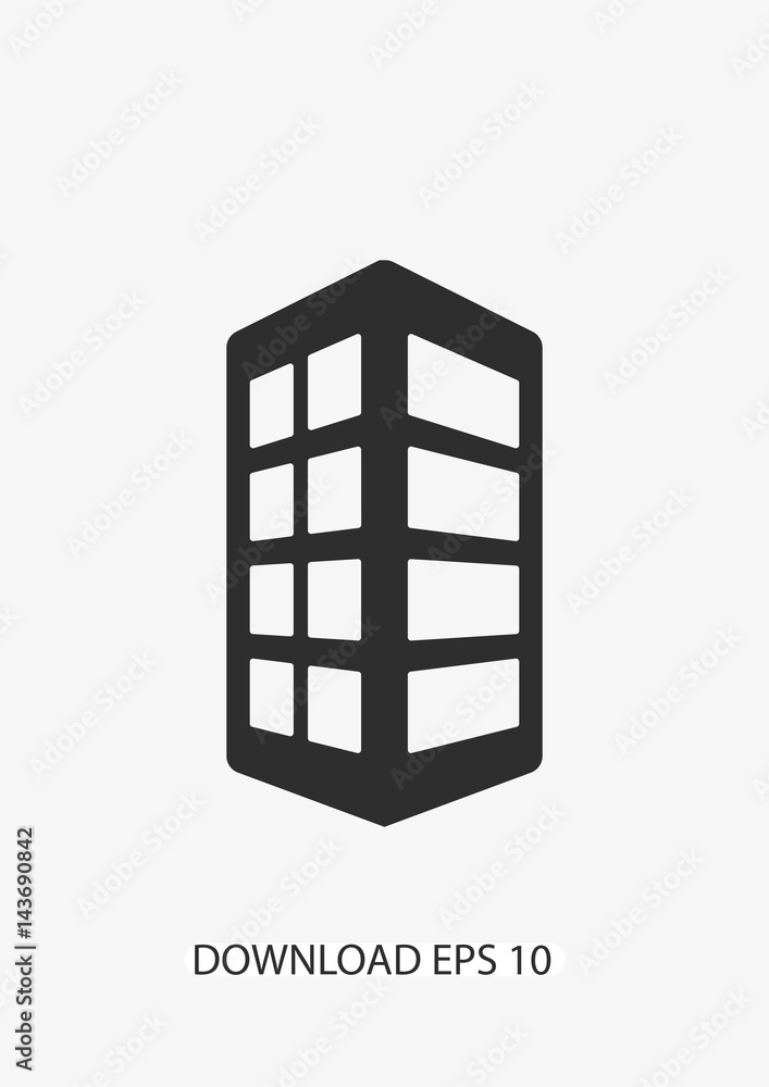 Tower block, Building icon, Vector Tower block, Building icon, Vector