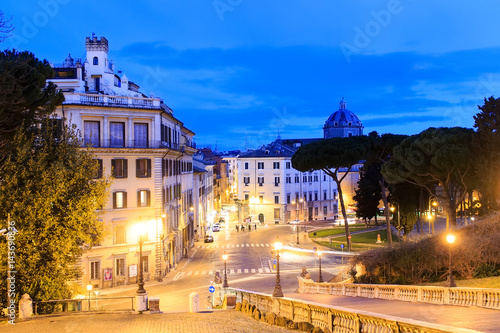 Ladder Cordonata at dawn. Rome, Italy photo