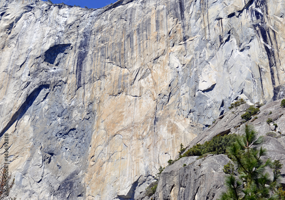 The granite monolith El Capitan, popular with rock climbers, Yosemite National Park, California The granite monolith El Capitan, popular with rock climbers, Yosemite National Park, California