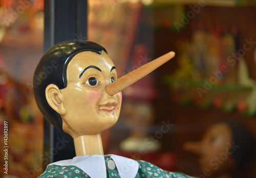 Pinocchio wood figure