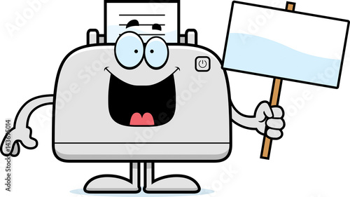 Cartoon Printer Sign