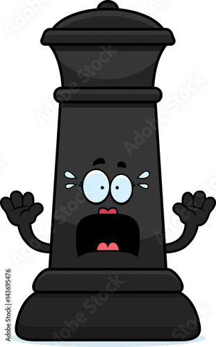 Scared Cartoon Chess Queen
