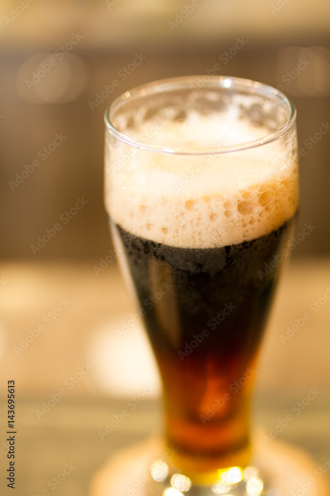 Glass of dark beer Glass of dark beer