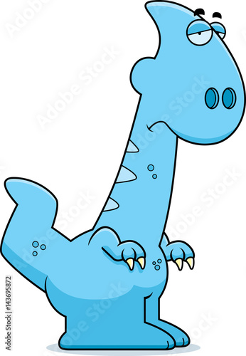 Sad Cartoon Parasaurolophus