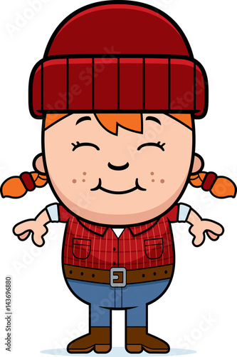 Smiling Cartoon Little Lumberjack