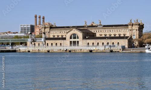 Vistas del el puerto en Barcelona