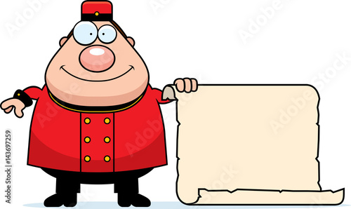 Cartoon Bellhop Sign