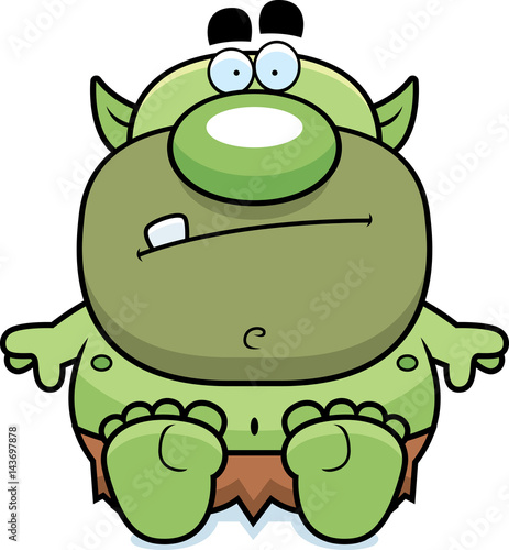 Cartoon Goblin Sitting