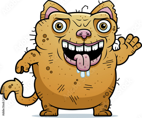 Ugly Cat Waving