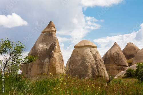 Beautiful Love valley in Goreme village  Cappadocia  Turkey in summertime.