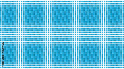 碁盤目の正方形(ブルー)横長