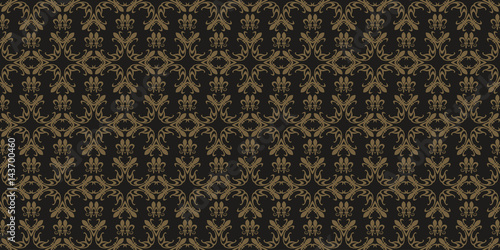 Art Deco, seamless pattern. Vector seamless texture. Dark background in classic style, repeated pattern