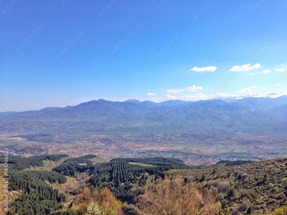 Landscape view of forest and mountain Landscape view of forest and mountain