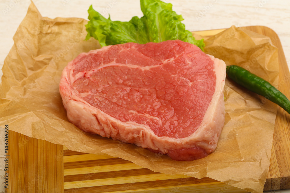 Beef steak raw
