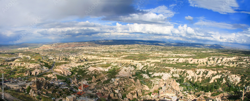 Panorama Red and Rose Valley, Cappadocia, Turkey