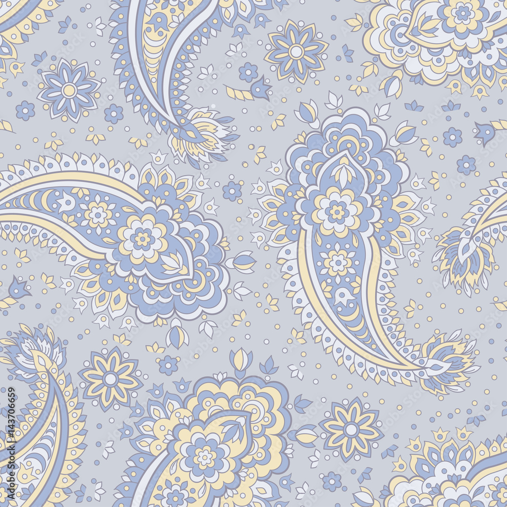 vintage seamless pattern. Inadian style vector ornament