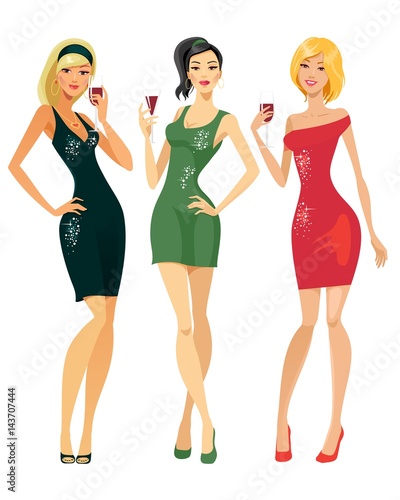 Women celebrating at nightclub